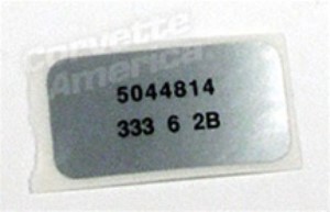 Label. Windshield Wiper Motor 76-78