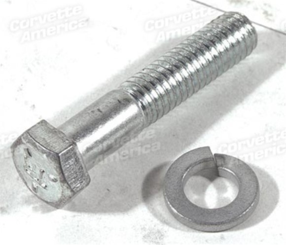 Bolt & Lockwasher. Alternator Adjuster Brace To Water Pump 63-65