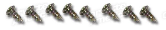 Windshield Side Molding Door Jamb Screws. Coupe-8 Piece 63