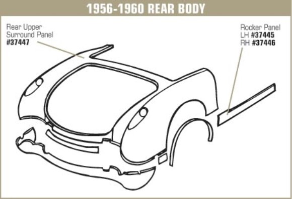 Rocker Panel. LH (Press Molded) 56-60