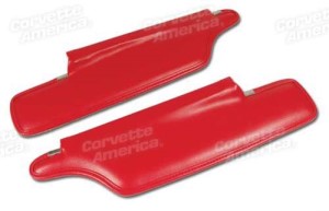 Sunvisors. Red Convertible 65-66