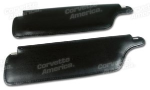 Sunvisors. Black Coupe 65-66