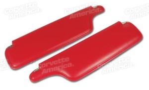 Sunvisors. Red Coupe 65-66