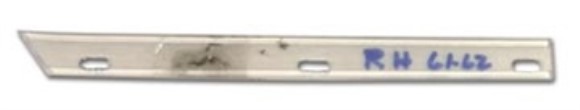 Hardtop Rear Window Side Molding Retainer Strip. RH 61-62