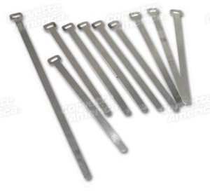 Heater Hose Tie Strip Kit. Aluminum 10 Piece 61-62