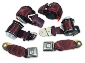 Seat Belts. Lap & Shoulder - Maroon 72-73
