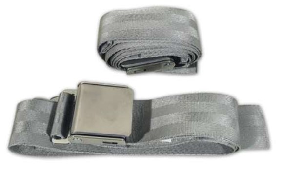 Seat Belts. Hambone Style - Silver 56-62