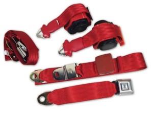 Seat Belts. Lap & Shoulder - Red 69