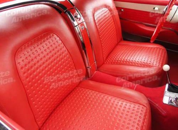 Vinyl Seat Covers. Red 56-57