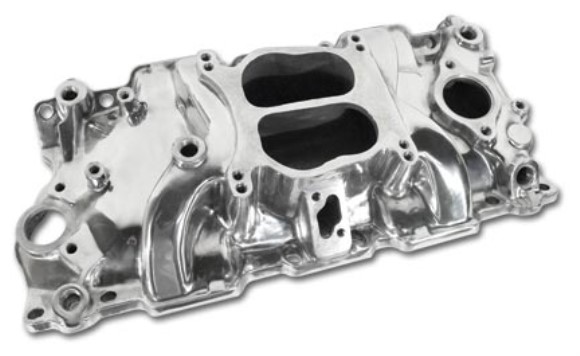 Intake Manifold. Small Block Polished 57-73