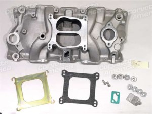 Intake Manifold. Small Block Satin 57-73