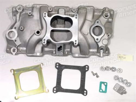 Intake Manifold. Small Block Satin 57-73