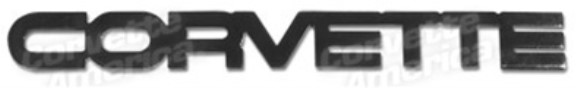 Emblem. Rear Acrylic Black 84-90