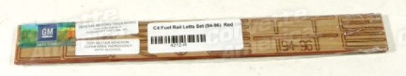 Letter Set. Fuel Rail Cover Red 94-96