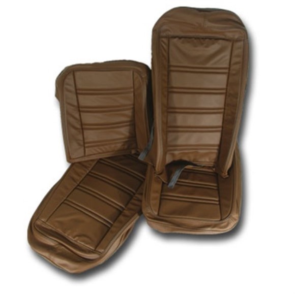 Leather Seat Covers. Dark Saddle 100%-Leather 73