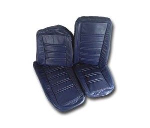 Leather Seat Covers. Dark Blue 100%-Leather 77