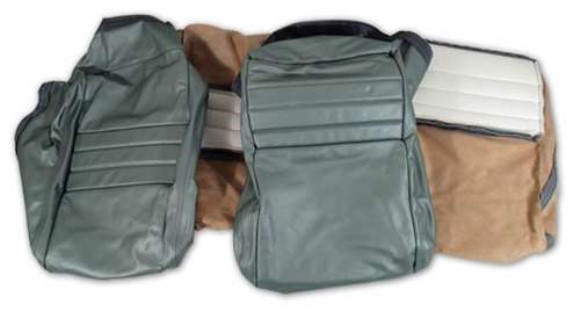 Leather Seat Covers. Silvergreen 100%-Leather 2--Bolster 82
