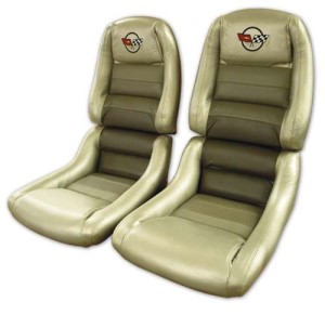 Embroidered Leather Seat Covers. Collector 100%-Lthr 2--Bolster 82
