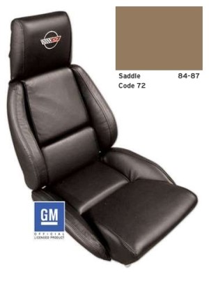 Embroidered Leather Seat Covers. Saddle Standard 84-87