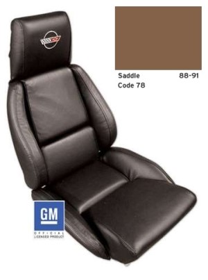 Embroidered Leather Seat Covers. Saddle Standard 89-91