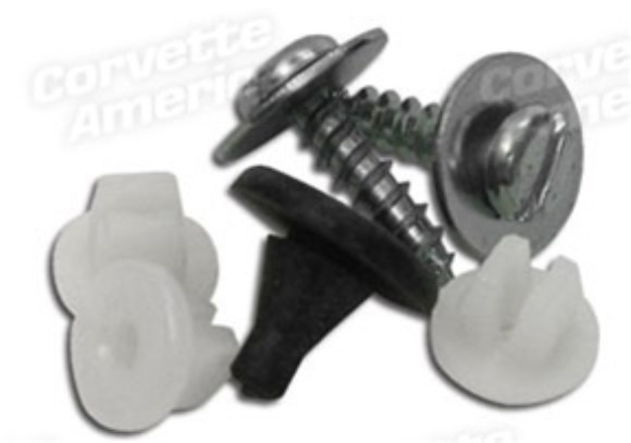 Front License Plate Screw, Nut & Bumper Set. 63-65