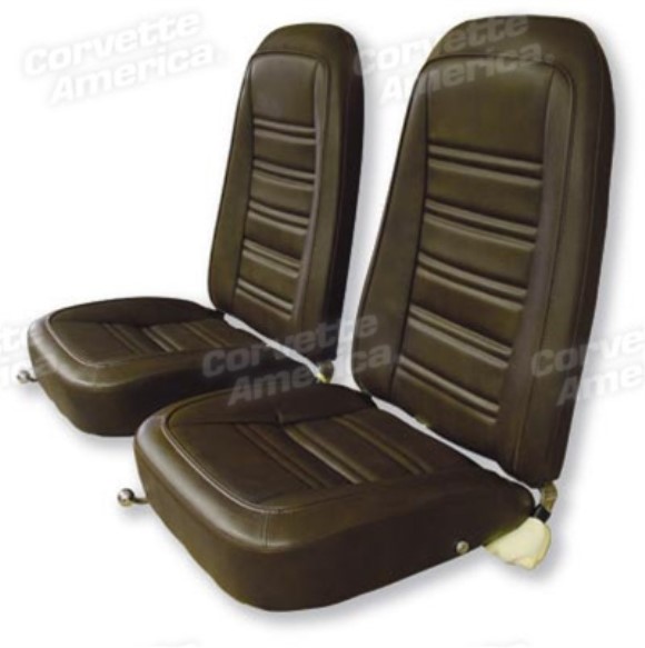 Leather Like Seat Covers. Dark Brown 76-78