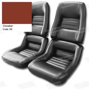 Mounted Leather Seat Covers. Cinnabar 100%-Leather 4--Bolster 81