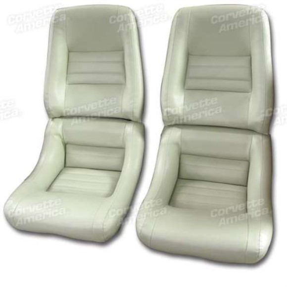 Mounted Leather Like Seat Covers. Oyster 4--Bolster 79-80