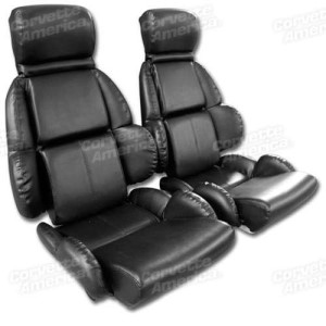 Mounted Leather Like Seat Covers. Black Standard 89-92