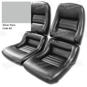 Mounted Leather Seat Covers. Silver 100%-Leather 2--Bolster 81