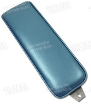 Center Armrest. Bright Blue Vinyl 65-66
