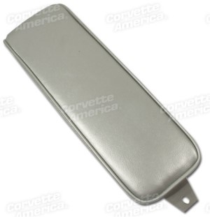 Center Armrest. Silver Vinyl 65-66