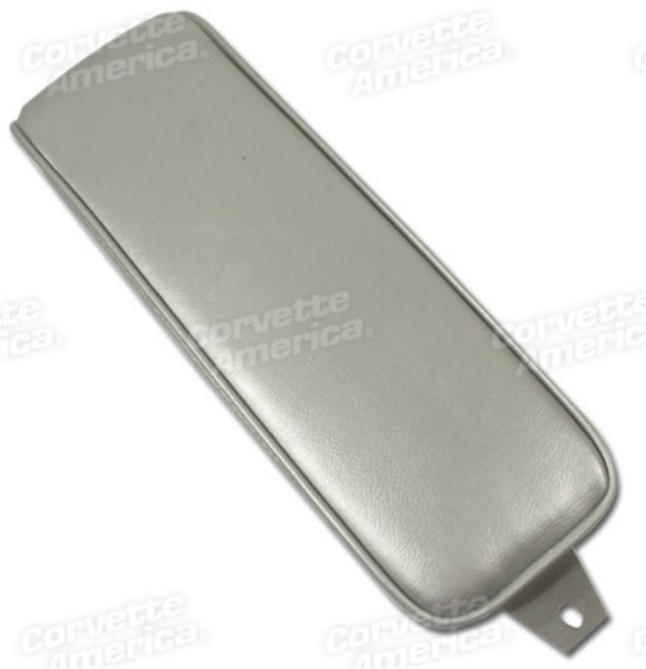 Center Armrest. Silver Vinyl 65-66