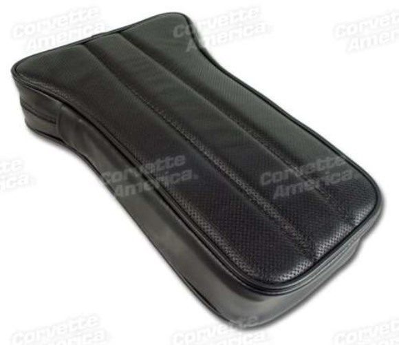 Center Armrest. Black Leather 68