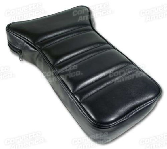 Center Armrest. Black Leather 72-78