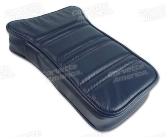 Center Armrest. Dark Blue Leather 73-75