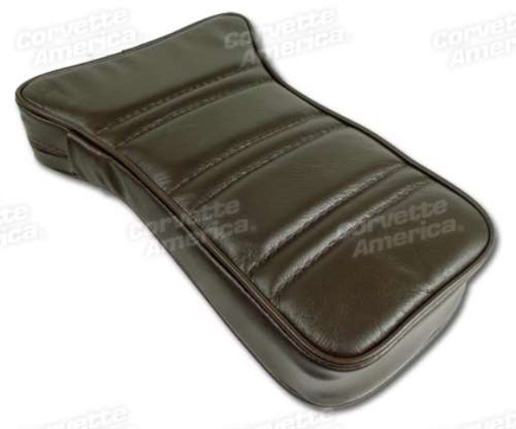 Center Armrest. Dark Brown Leather 76-78