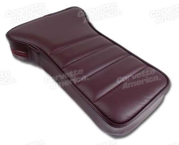 Center Armrest. Claret Leather 80