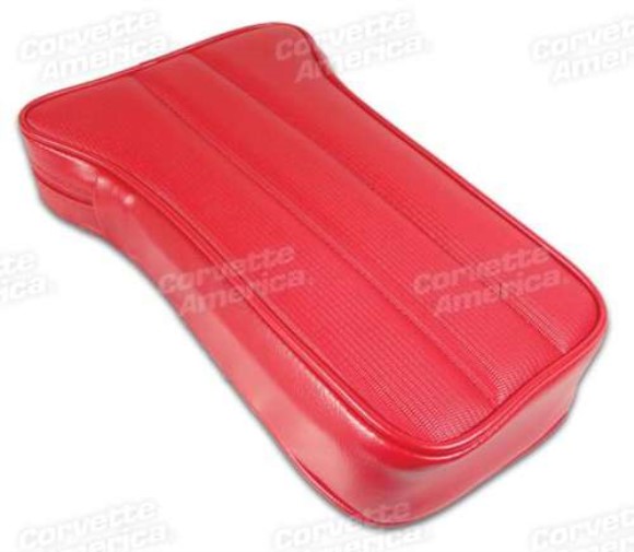 Center Armrest. Red Vinyl 69-72