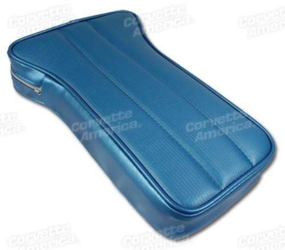 Center Armrest. Bright Blue Vinyl 69-70
