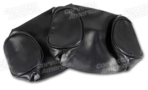 Headrest Covers. Black Vinyl 66