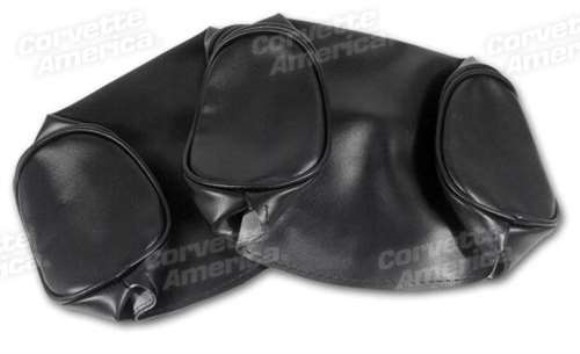 Headrest Covers. Black Vinyl 66