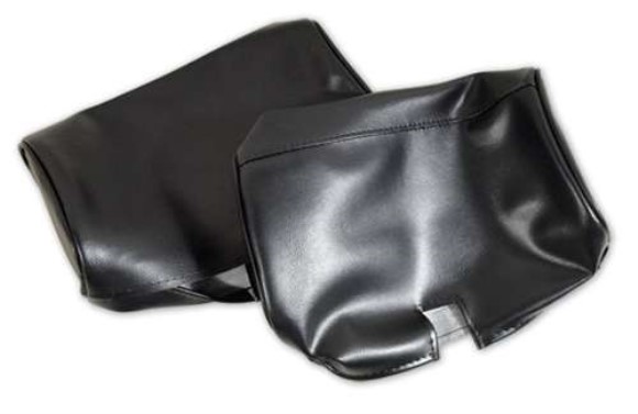 Headrest Covers. Black Vinyl 67