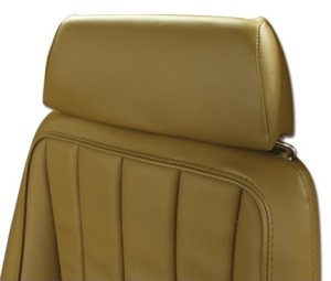 Headrest Covers. Saddle Vinyl 68-69