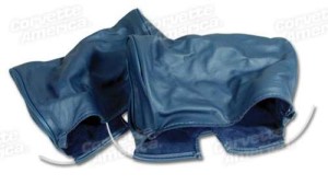 Headrest Covers. Bright Blue Leather 67
