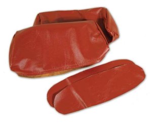 Headrest Covers. Dark Orange Leather 68