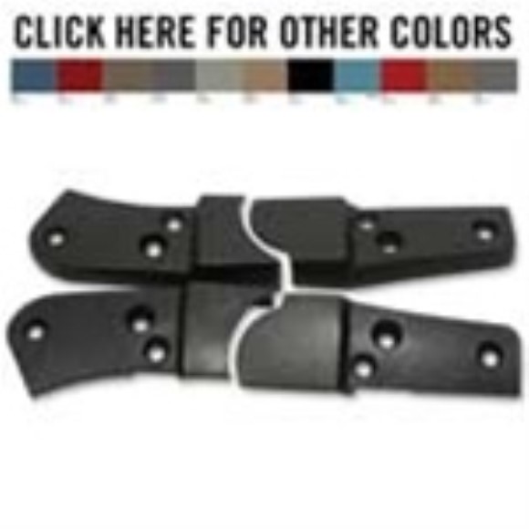Seat Hinge Covers. 4 Piece Set Black 79-81