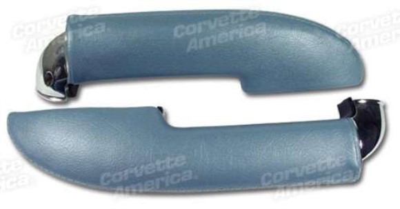Armrests. With Chrome End Blue 59-60