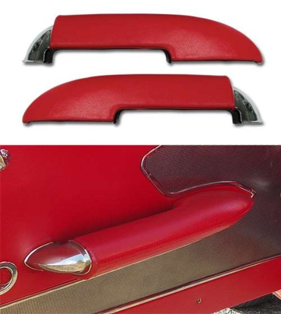 Armrests. With Chrome End Red 59-61