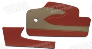 Door Panels. Red Metal Support 58